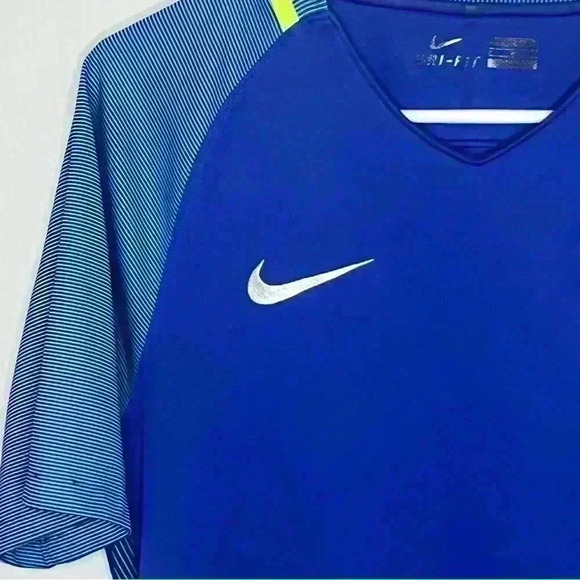 Brazil Authentic Soccer Jersey Nike Men Small Blue Drifit 2016 - Picture 3 of 9